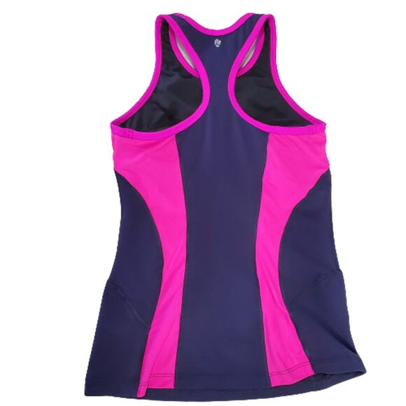 Ellie Activewear Tank Racerback Top Pink Blue Size Small - Picture 2 of 5